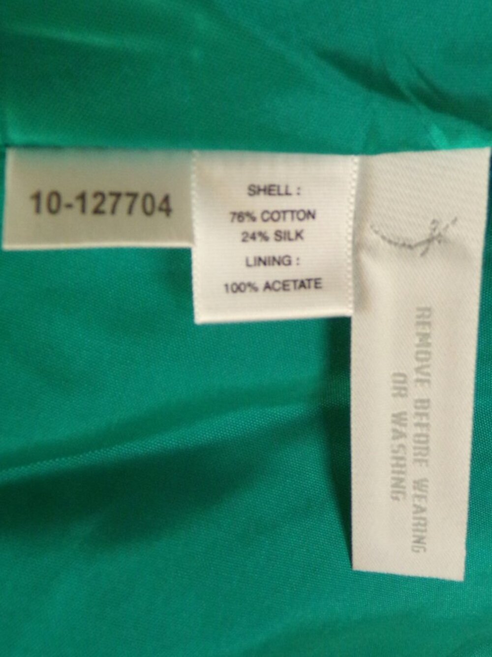 ANN TAYLOR size 8 teal-green OTS fit/flare party/cocktail dress cotton/silk - Picture 14 of 15